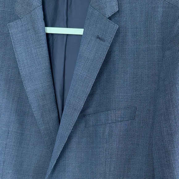 Hugo Boss Men’s US 40 regular fit suit jacket in checked Stretch Fabric Blue - Picture 9 of 12